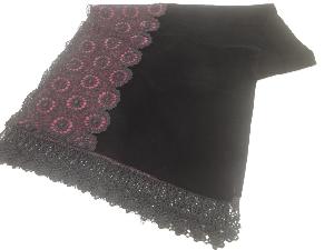 ビロードレース花模様ショール